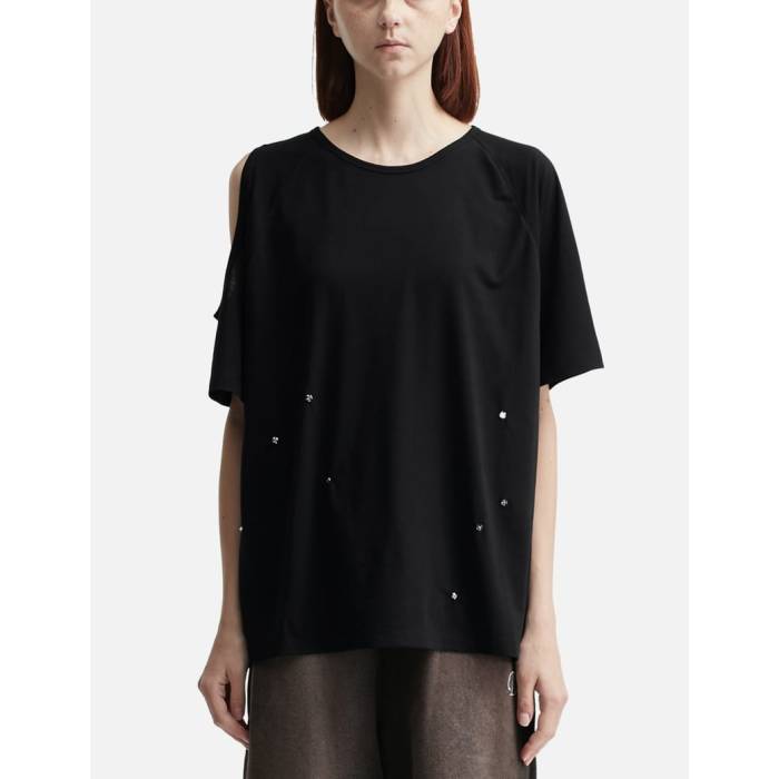 Deinet 【 One-Slit Snap T-Shirts In Black Women Black 】 Tシャツ 黒色 ブラック レディース 黒色 ブラック