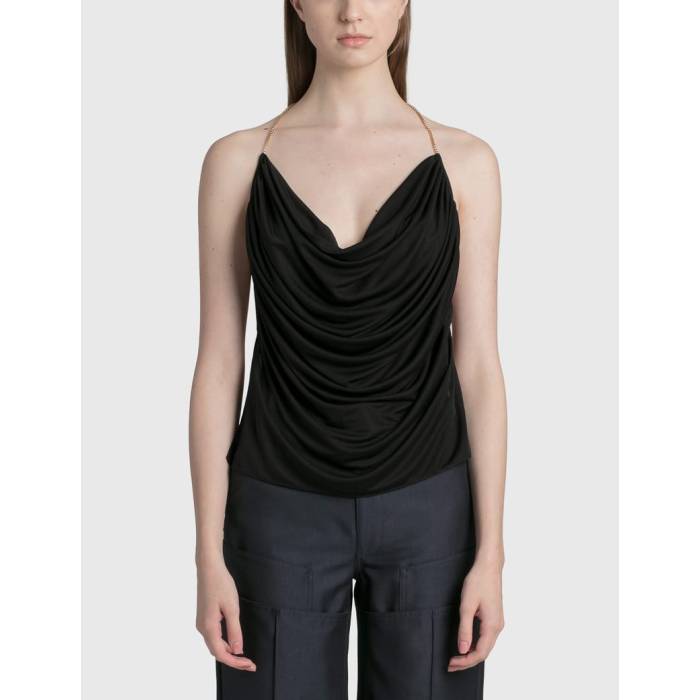 ロエベ Loewe 【 Chain Draped Top Women Black 】 レディース 黒色 ブラック