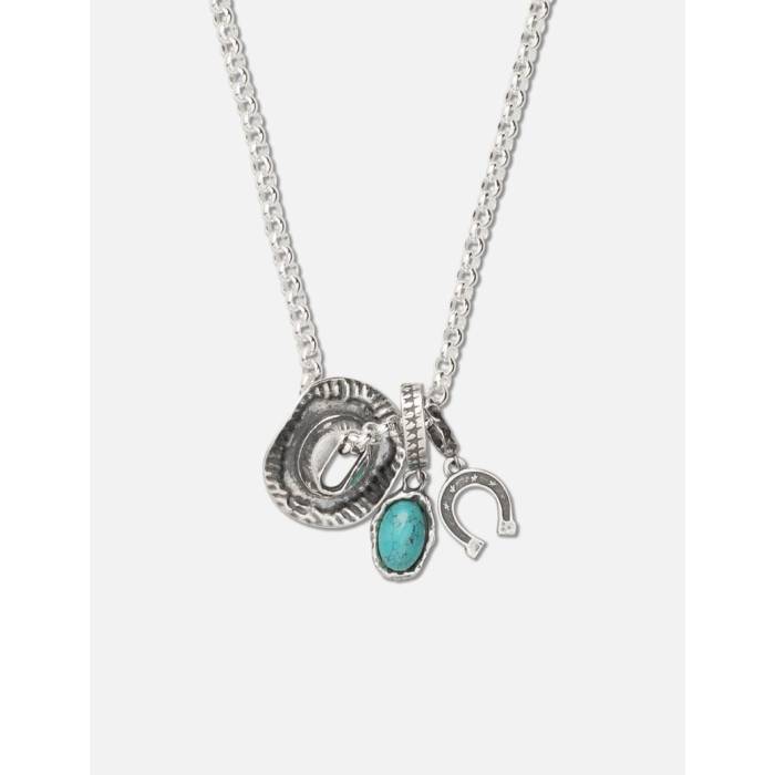 Twojeys 【 Hat Stone Necklace Unisex Silver 】 ネックレス ユニセックス Silver 銀色・シルバー