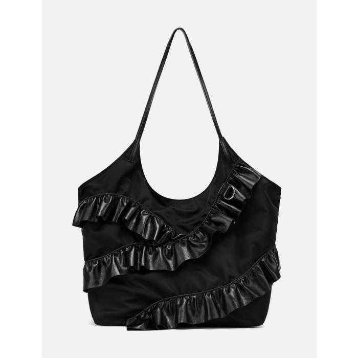 Deinet 【 Frill Big Bag In Black Women Black 】 バッグ 黒色 ブラック レディース 黒色 ブラック