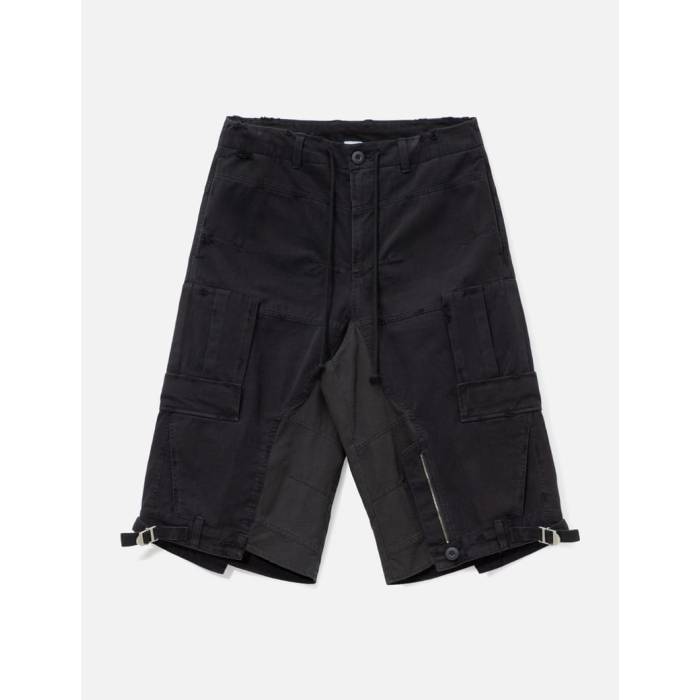 Protocol-Index 【 Upside-Down Cargo Shorts Men Black 】 カーゴ ショーツ メンズ 黒色 ブラック|スニケス