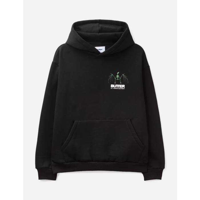 Butter Goods 【 Nocturnal Pullover Hood Men Black 】 メンズ 黒いこと 黒いこと