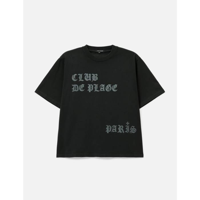 Beach Brains 【 Club De Plage Dream T-Shirt Unisex Black 】 野球クラブ 意気ごみ プルオーバー ユニ一発やる 黒いこと 黒いこと