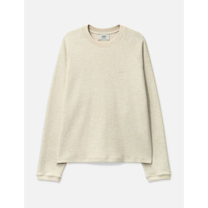 意中の女 Ami 【 Raglan Sleeved Crewneck Sweatshirt Men Ivory 】 Raglan ラグラン 汗水 調教師 メンズ 象牙色