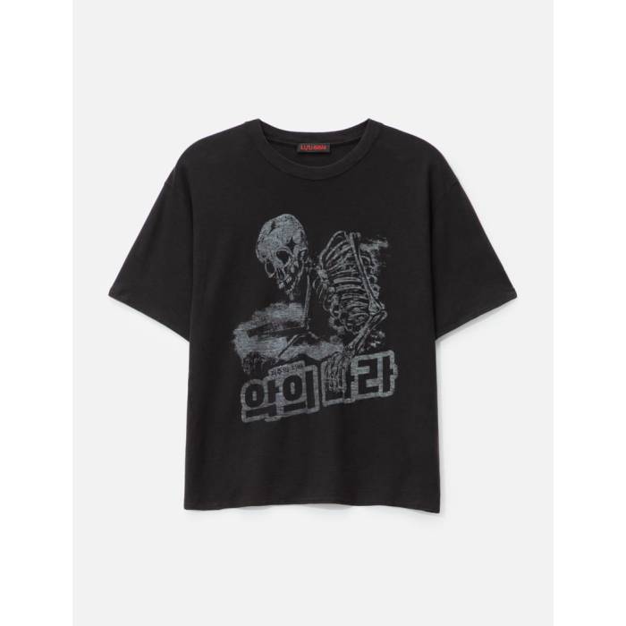 Luu Dan 【 Thrash T-Shirt Men Washed Black/Reaper Rampage 】 Tシャツ メンズ 黒色 ブラック