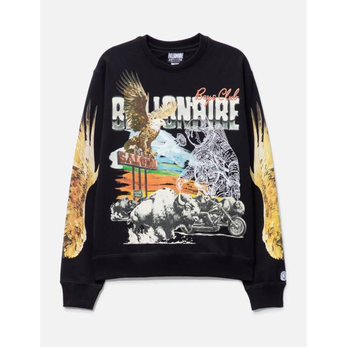 ビリオネアボーイズクラブ Billionaire Boys Club 【 Bb Desert Eagle Sweatshirt Men Black 】 汗水 調教師 メンズ 黒いこと 黒いこと