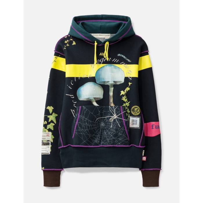 Advisory Board Crystals 【 Abc. Planet Saving Information Fungi Edition 2: Predictive Programming Hoodie Men Navy 】 フーディー パーカー メンズ 紺色 ネイビー
