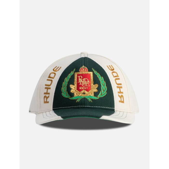 ルード Rhude 【 Racing Crest 6-Panel Hat Men Cream/Green 】 メンズ クリーム green 緑・グリーン｜スニケス 28,152円