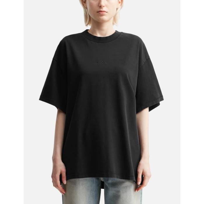 Won Hundred 【 Staff Boxy T-Shirt Unisex Washed Black 】 Tシャツ ユニセックス 黒色 ブラック