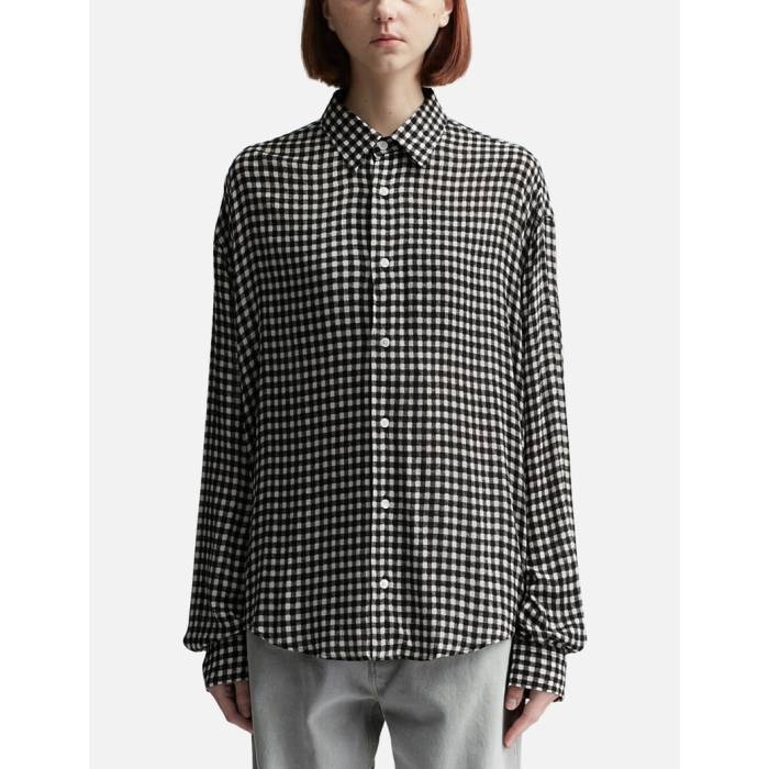 意中の女 Ami 【 Boxy Fit Shirt Women Chalk/ Black 】 レディース 黒いこと 黒いこと