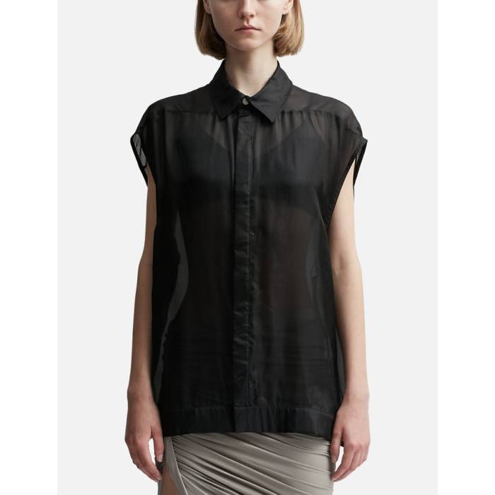 リックオウエンス Rick Owens 【 Sl Jumbo Outershirt Women Black 】 ジャンボ レディース 黒いこと 黒いこと