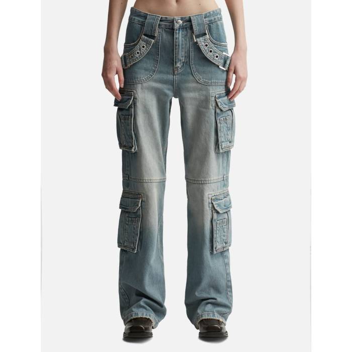 Misbhv 【 Harness Cargo Trousers Blue Women Blue 】 積貨委託貨物 青味 青み レディース 青味 青み
