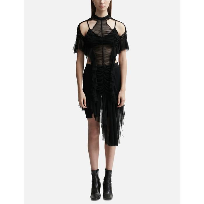 Ester Manas 【 Ruched Low Waist Dress Women Black 】 ドレス レディース 黒色 ブラック|スニケス