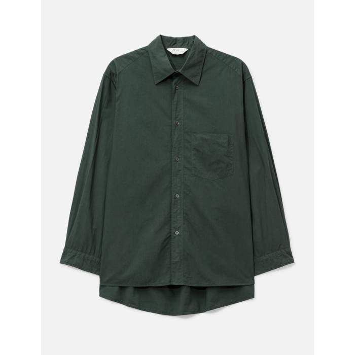 Ancellm 【 Shrink Over Shirt Men Green Charcoal 】 メンズ green 緑・グリーン チャコール