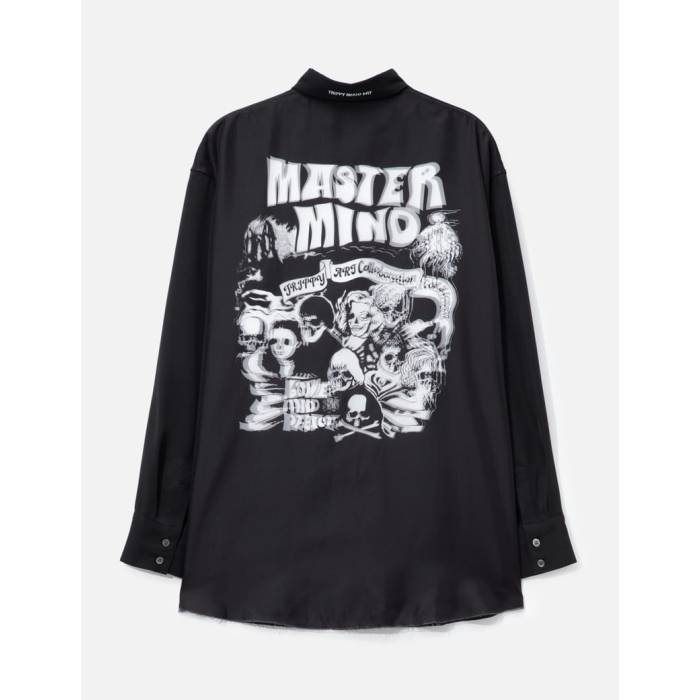 Mastermind Japan 【 X Trippy Art Rock Stars Shirts Men Black 】 作物 スターズ プルオーバー メンズ 黒いこと 黒いこと