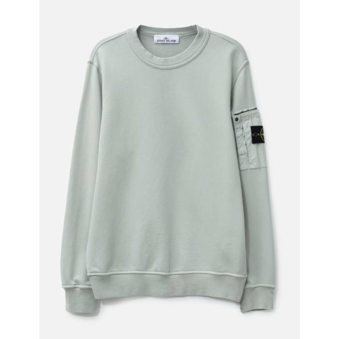 ストーンアイランド Stone Island 【 Cotton Fleece Crewneck Sweatshirt Men Sage 】 フリース 汗水 調教師 メンズ