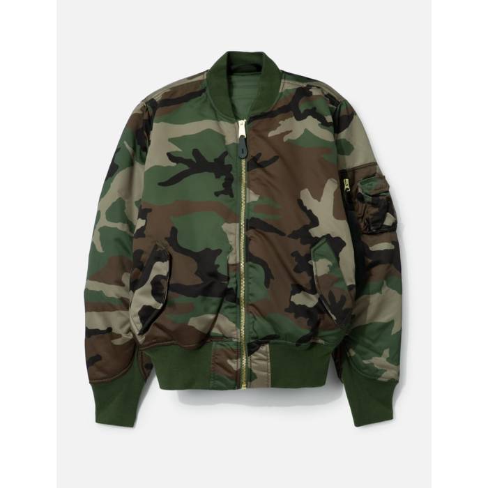 アルファインダストリーズ Alpha Industries 【 Ma-1 Base Flight Bomber Jacket Camo Unisex Wdl Camo 65 】 Flight 航空 Jacket 上衣 家鴨柄 ユニ一発やる 家鴨柄