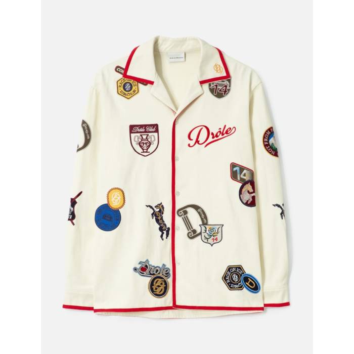 ドロールドムッシュ Drole De Monsieur 【 La Chemise Racing Men Off White 】 天使の都市 メンズ 白いこと 白いこと