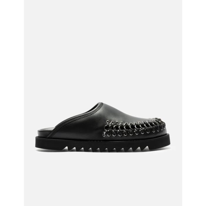 Toga Virilis 【 Braided Mules Men Black 】 メンズ 黒いこと 黒いこと