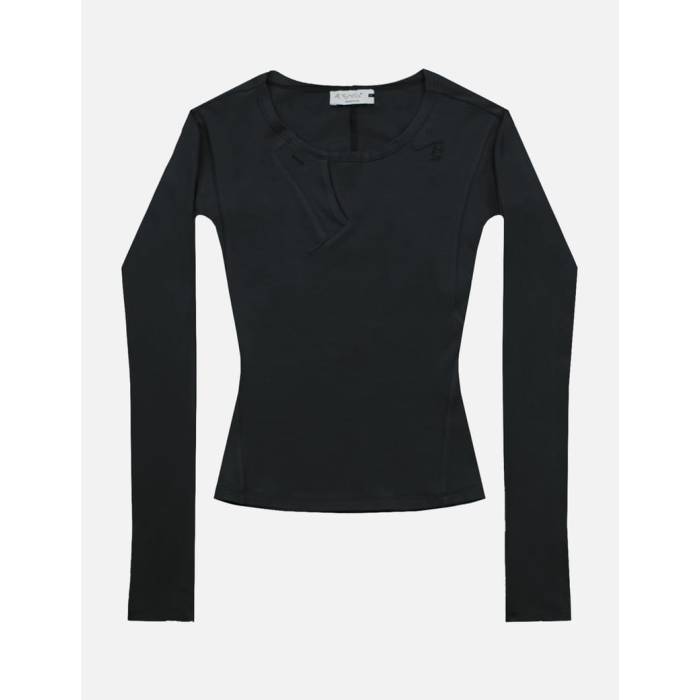 【 Hold Tight Long Sleeves Women Dark Blue 】 レディース 青み 青色
