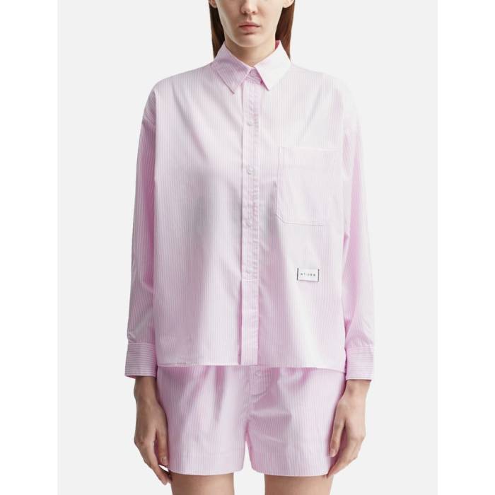 Nylora 【 Chrissy Shirt Women Pink/ White 】 レディース pink サクラ色 白いこと 白いこと