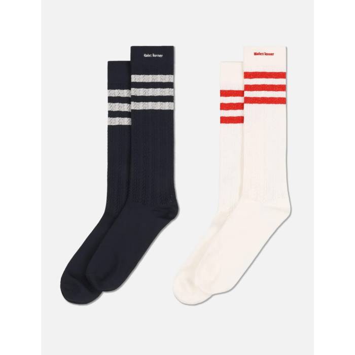 アディダス Adidas Originals 【 Wales Bonner Crochet Hi Sock Unisex Chalk White / Night Navy 】 ユニ一発やる 白いこと 白いこと ナイト爵 紺色 米国海軍