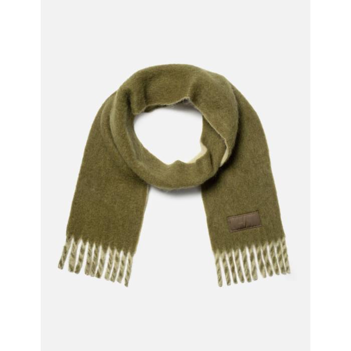 意中の女 Ami 【 Green Alpaca Bicolored Scarf Men Bronze/Lime-Green 】 green 緑・緑であること えり巻き メンズ 銅・ブロンズ