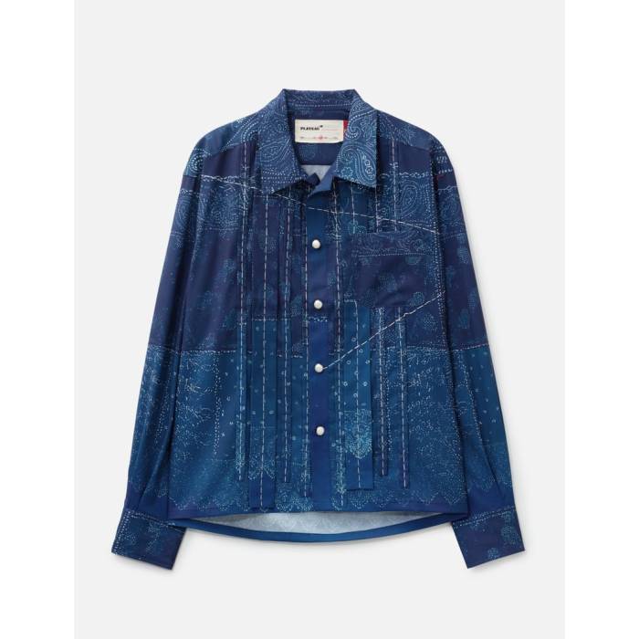 Plateau Studio 【 Bandana Draft Shirt Men Print 】 メンズ