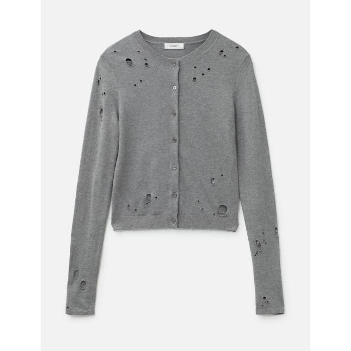 Lcdc 【 Distressed Cardigan Women Grey 】 ジレー レディース 薄墨色 薄墨色
