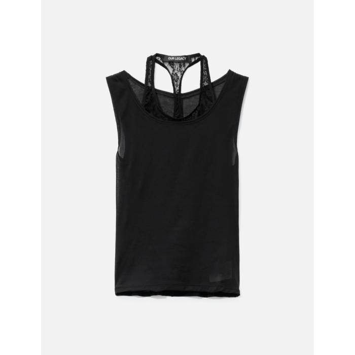 アワーレガシー Our Legacy 【 Swim Tank Women Black Stocking Jersey 】 タンクトップ レディース 黒色 ブラック ジャージ｜スニケス