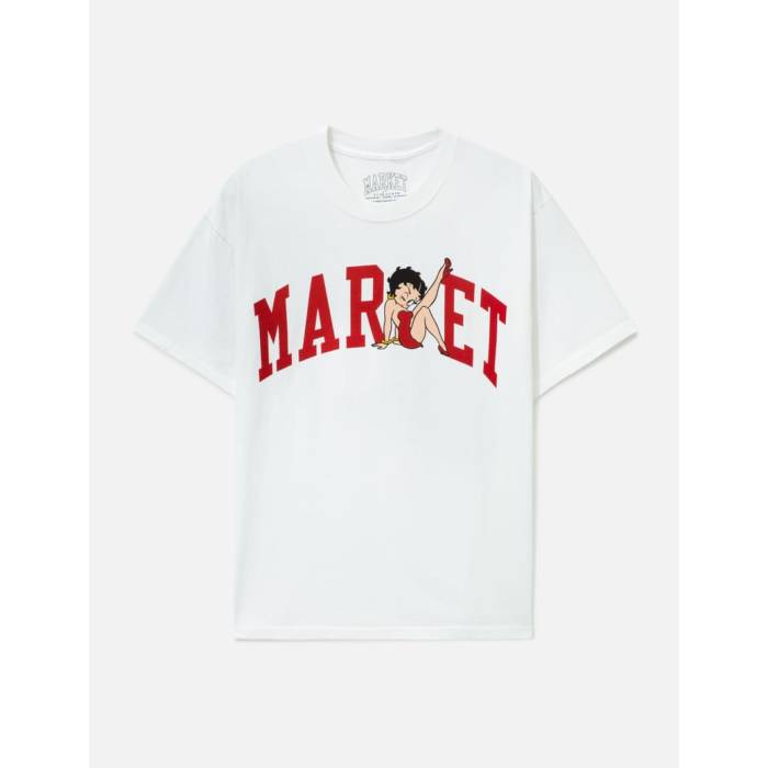 Market 【 Betty Boop Arc T-Shirt Men White 】 Tシャツ メンズ 白色 ホワイト