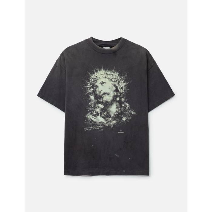 Saint Michael 【 Jesus Short Shirt T-Shirt Men Black 】 Tシャツ メンズ 黒色 ブラック