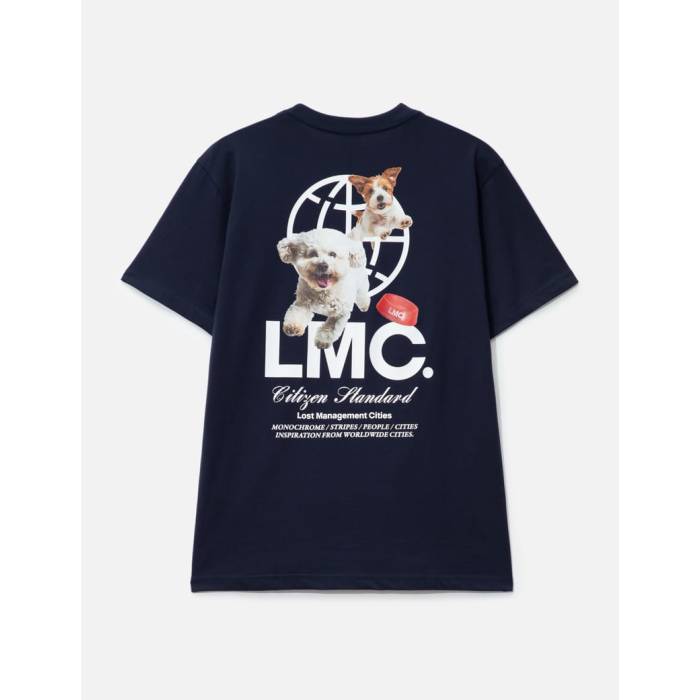 Lmc 【 Flying Puppy T-Shirt Men Navy 】 ティーシャツ メンズ 紺色 米国海軍