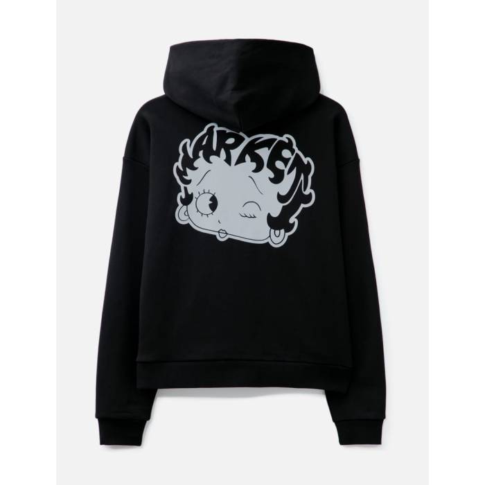 Market 【 Betty Boop Mascot Hoodie Men Black 】 フーディー パーカー メンズ 黒色 ブラック