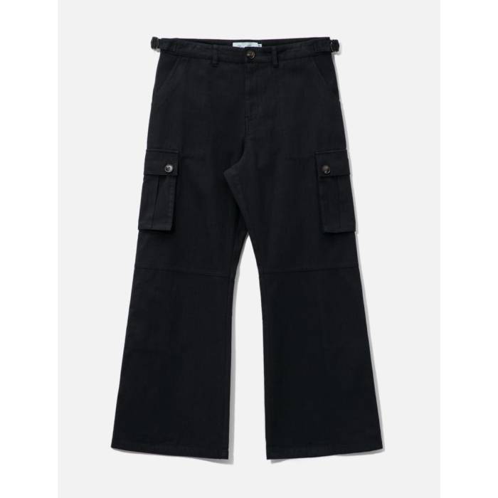 Puppet Theater 【 Flared Caro Pants Men Black 】 メンズ 黒色 ブラック
