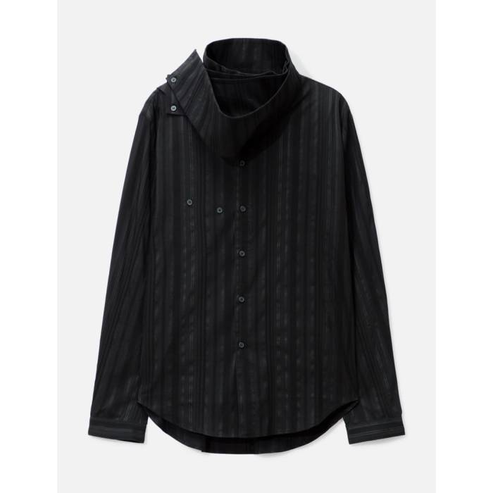 Attempt 【 Three Layer Collar Shirt Men Black 】 メンズ 黒色 ブラック