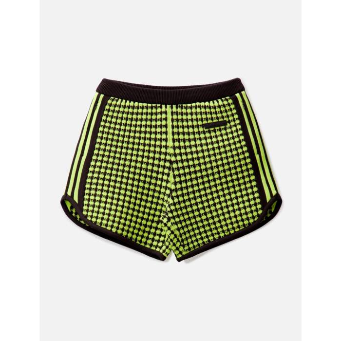 アディダス Adidas Originals 【 Wales Bonner Knit Shorts Men Semi Frozen Yellow / Night Brown 】 ニット ショーツ メンズ yellow 黄色・イエロー ナイト 茶色 ブラウン