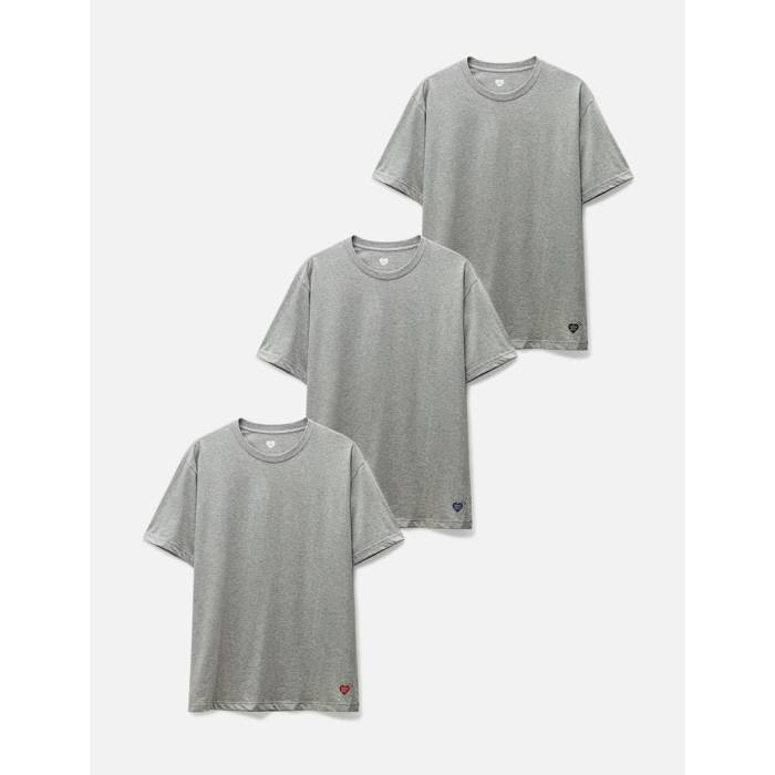 ヒューマンメイド Human Made 【 3-Pack T-Shirt Set Men Gray 】 3個入 Tシャツ メンズ gray 灰色・グレー・グレイ