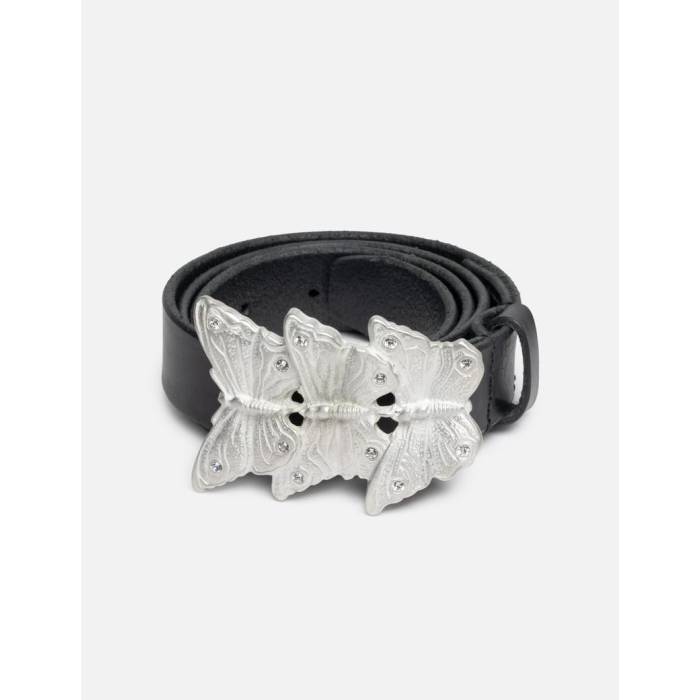 アワーレガシー Our Legacy 【 Butterfly Belt Unisex Oily Black Leather 】 胴締め ユニ一発やる 黒いこと 黒いこと なめし革