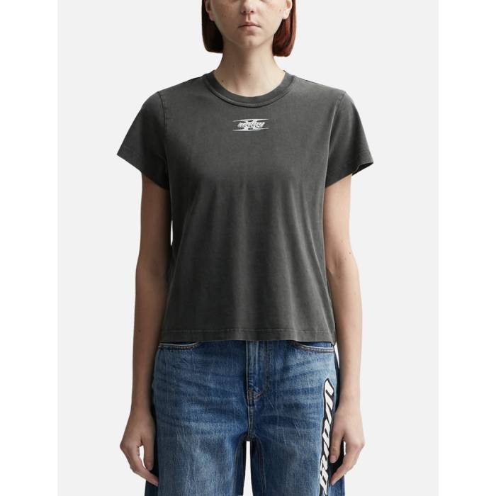 T By Alexander Wang 【 Blade Logo-Embossed T-Shirt Women Washed Cedar 】 プルオーバー レディース