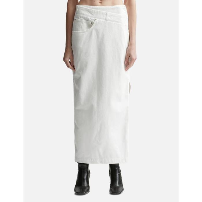 ロエベ Loewe 【 Deconstructed Skirt Women White 】 レディース 白いこと 白いこと