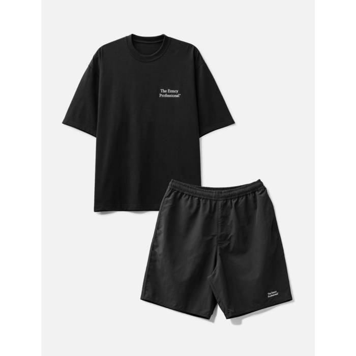Ennoy 【 T-Shirt & Shorts Set Men Black 】 Tシャツ ショーツ メンズ 黒色 ブラック