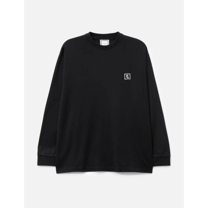 ウーヨンミ Wooyoungmi 【 Long Sleeves Logo T-Shirt Men 713B - Black 】 ロゴタイプ プルオーバー メンズ 黒いこと 黒いこと