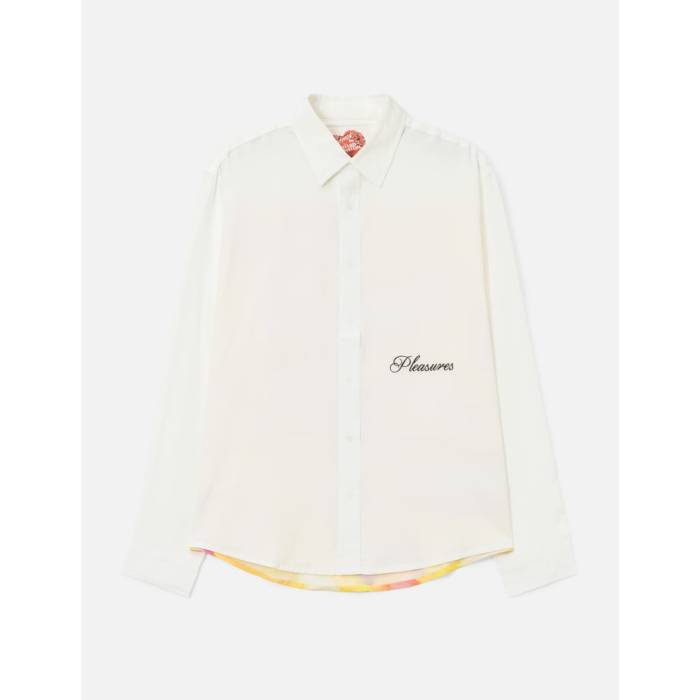 プレジャーズ Pleasures 【 Pilule Button Up Men White 】 メンズ 白色 ホワイト