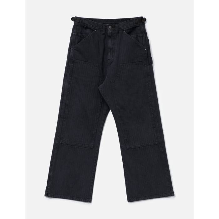 Polyteru 【 Hbt Double Knee Pants Men Ink Black 】 メンズ 黒色 ブラック