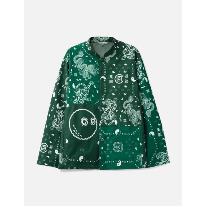Malbon Golf 【 Clot Patchwork Jacket Men Green 】 クロット Jacket 上衣 メンズ green 緑・緑であること