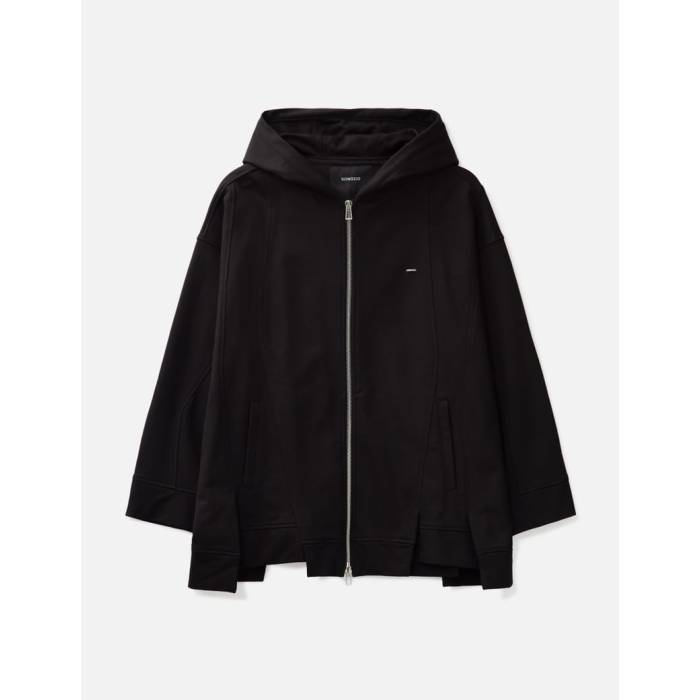 Songzio 【 Asymmetric Cut Out Zip Up Men Black 】 メンズ 黒色 ブラック