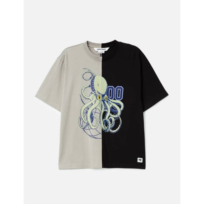 Dhruv Kapoor 【 New Worlds Split T-Shirt Unisex Black 】 Tシャツ ユニセックス 黒色 ブラック