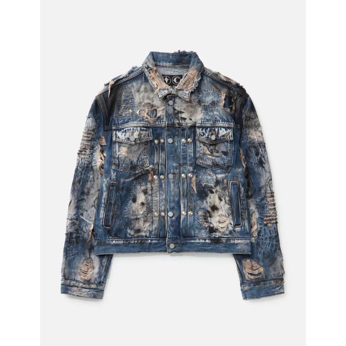 Thug Club 【 Hard-Washed Damaged Denim Jacket Men Blue 】 デニム Jacket ジャケット メンズ 青色 ブルー 72,820円