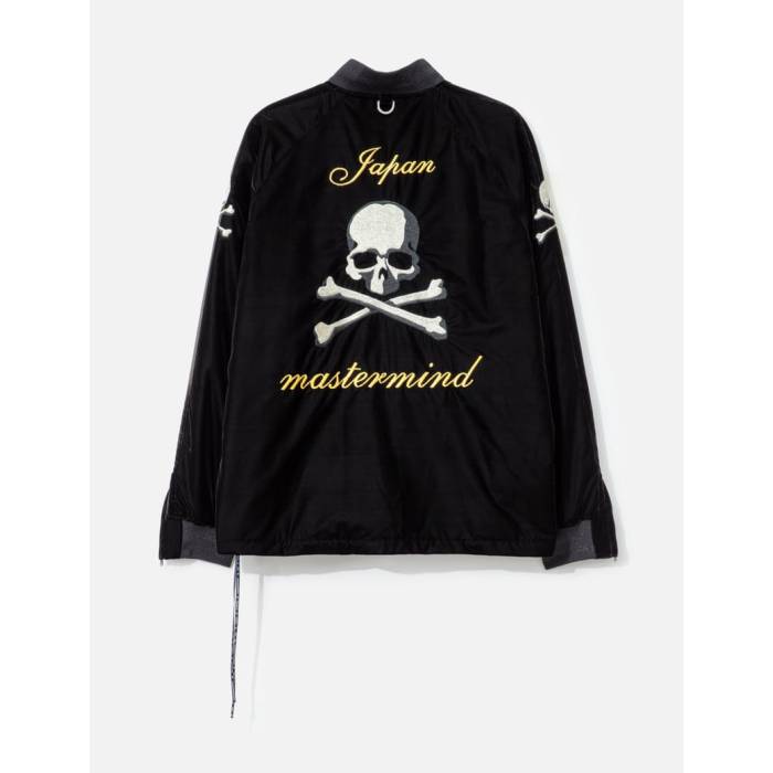 Mastermind Japan 【 Velour Souvenir Blouson Men Black 】 天鵞絨 メンズ 黒いこと 黒いこと